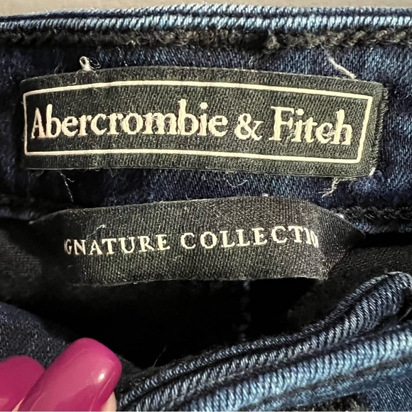 Abercrombie & Fitch Blue Flare Wide Leg Jeans - Picture 4 of 11
